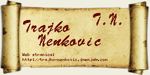 Trajko Nenković vizit kartica
